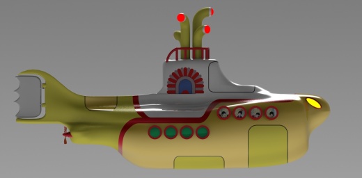 Yellow玩具小潜艇模型3D图纸 Solidworks设计缩略图